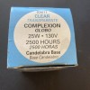 ABCO 25G161/2 130V Clear Complexion 2500 Hours 25W 130V Candelabra