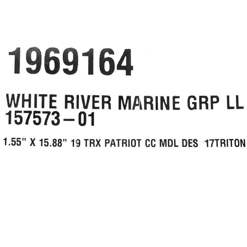 Triton Boat Raised Decal Sticker | 19 TRX Patriot