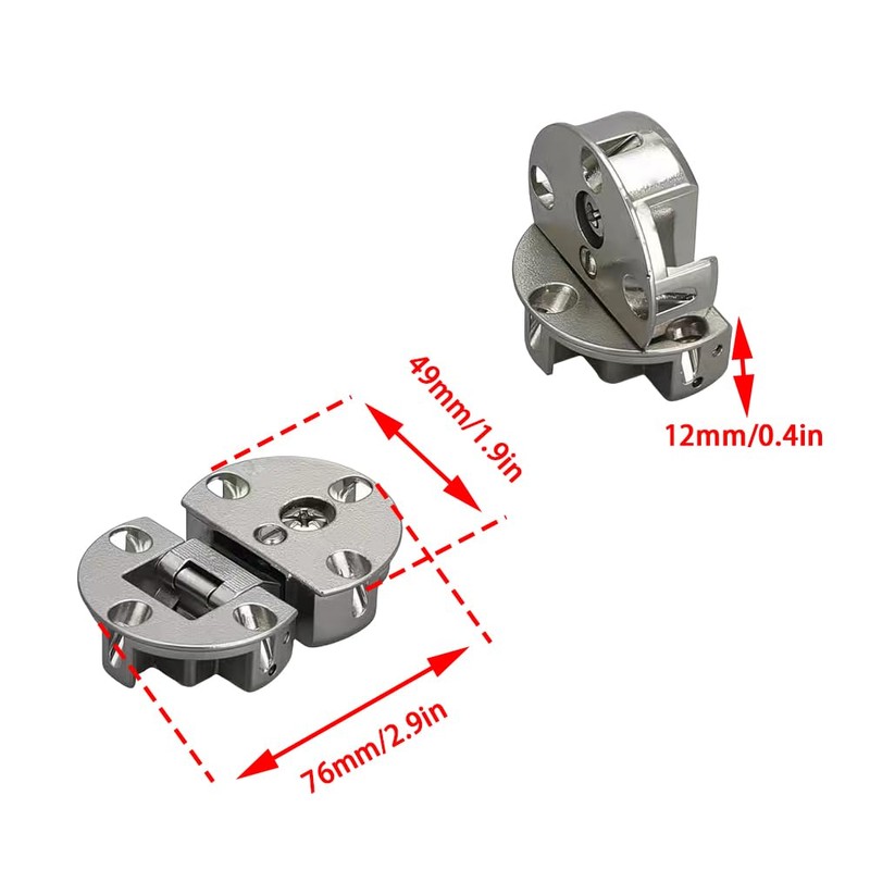 LQQZQQT 2 Pack 90 Degree Page Turning axis Adjustable Cabinet