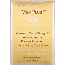 Memory Plus Cardiovascular - Help Normal Memory & Cognitive Performance, XL 90 Capsules, NeuroMem IQ (IQ5-90)