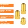 GASHER 3PCS Extension Brass Pipe Fitting, 1/2" Female to 1/2"