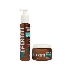 Nefertiti Kit Mascarilla Doble Keratina + Bioelixir Nefertiti Chocola-T Max Tratamiento para el Cabello Severamente Dañado y Procesado, Revitaliza y Repara la Hebra Capilar