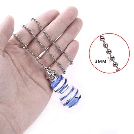 Ceiling Fan Chain Pulls Decorative Extension 12 Inches Blue Gourd shape Pendant Pull Chain Fan Pulls Extension For Ceiling Light Lamp Fan Chain 2 Pcs (Nickel Pull Chain)