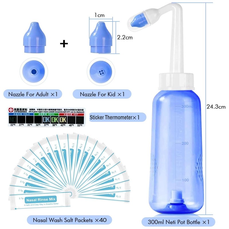 SAMLINSU SAMLINSU Neti Pot Sinus Rinse Kit - 300ml Upgraded