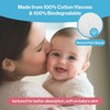 BabbleRoo Dry Baby Wipes - 100% Plant-Based Cotton Wipes, Hypoallergenic,