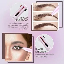 Lápiz De Maquillaje 4 En 1 Herramienta, Lápiz De Cejas                                                                                                