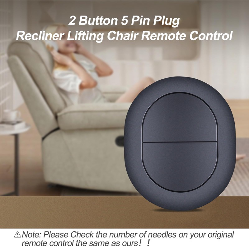 WDZP 2 Button 5 Pin Plug Electric Lift Chair Remote