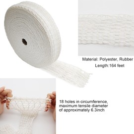 Towfed 164ft Meat Netting Roll, Elastic Smoked Meat Poultry Ham Netting Meat Butcher Twine Net for Meat Cooking Smoking, or Drying (18)