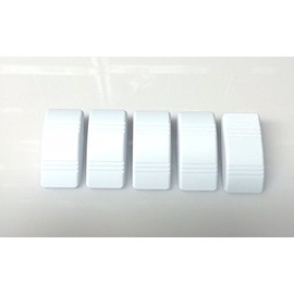 White Euro Rocker Marine Switch Cover 5 Pack