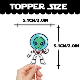 S-Cp-0962Ice Cream Fruit Dessert Cupcake Topper Colorful Glitter Happy Birthday Sensory Pop Game Theme Decor Supplies Baby Shower Boys Girls Birthday Party Decorations