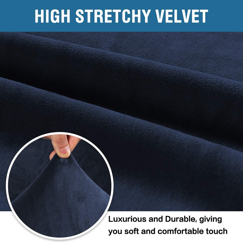 H.VERSAILTEX Stretch Velvet Sofa Covers for 3 Cushion Couch Covers