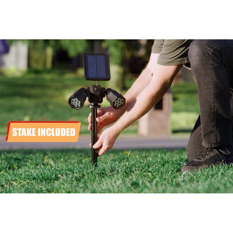 Bell+Howell Bionic Spotlight Duo Deluxe Solar Lights: Effortless Outdoor Illumination,