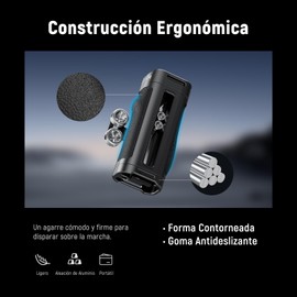 NEEWER - Mango Lateral Ligero, Mango de Jaula de cámara con Mango perfilado de Silicona, Doble Tornillo de 1/4", Rosca 1/4", Zueco frío, Ajuste Vertical, Compatible con SmallRig Jaula, CA067H