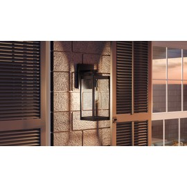 Quoizel WVR8405EK Westover Modern Industrial Outdoor Wall Sconce Lighting, 1-Light, 100 Watt, Earth Black (14"H x 5"W)