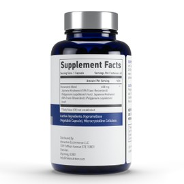 Meo Nutrition Resveratrol 600mg – 60 Capsules | Antioxidant Supplement | Non-GMO, Gluten-Free, Vegan | Supports Wellness & Vitality | Made in USA