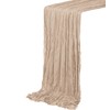 FuSenYuan Beige Cheesecloth Table Runner 10 Ft 1 Pcs Gauze