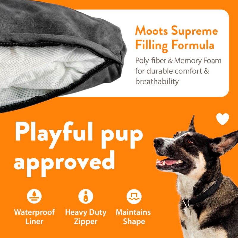 Moots Premium Leatherette Pets Sofa, Espresso, Medium/Large, Customizable