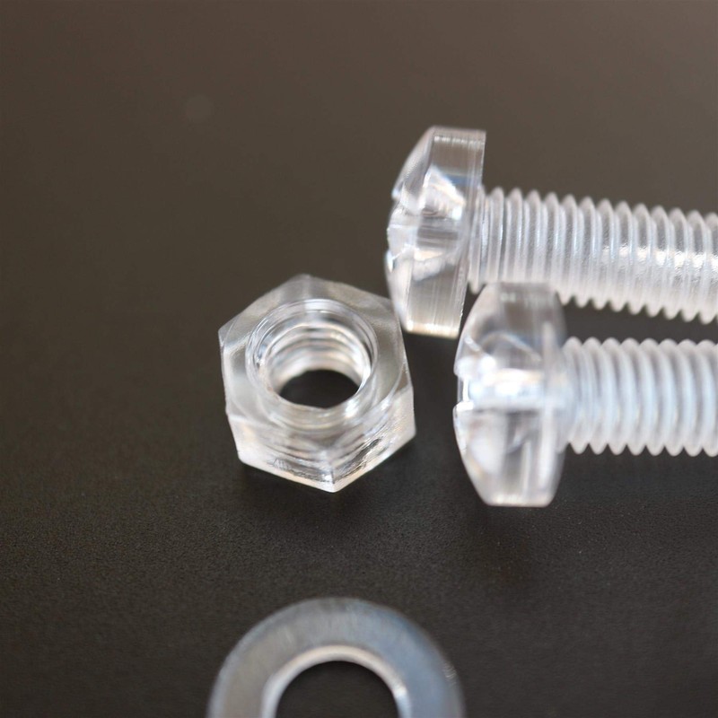 Pack of 60 Transparent Clear Plastic Acrylic M5 x 30mm
