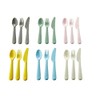 Ikea Plastic 18-Piece Cutlery Set Mixed Colours, Set of 6