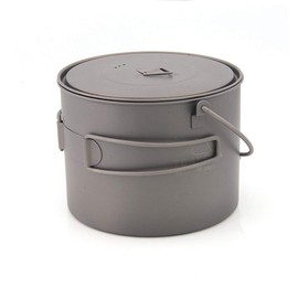 TOAKS Titanium Pot With Hang Foldable Handle For Outdoor Camping Cookware Picnic Hang Pot Ultralight 1100ml 1300ml 1600ml 2000ml (1300ml)