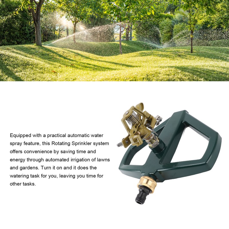 Rotating Sprinkler for Yard Lawn 360 Degree Rotation Adjustable Large