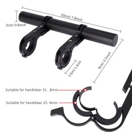 Bicycle Handlebar Extender Bicycle Handlebar Extension Aluminium Bicycle Handlebar Extension Brackets for Torch Mountain Bike Speedometer 20 cm