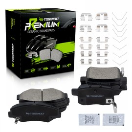 TOSTMOLT New 8pcs Complete Front+Rear Super Quiet Shimmed Slotted Ceramic Disc Brake Pads Set w/Installation Hardware Compatible With Honda Accord 08-12 LX/LX-P/LX-S/SE 13-17 LX/LX-S 2.4L L4 2/4-Door