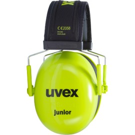 Uvex Childrens Hearing Protection 29dB | Compact, Foldable, and Adjustable Protective Earmuffs | Adjustable Ear Protection | Weight: 160g | Colour: Lime
