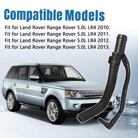 LoloWheat LR012636 Engine Water Pump Hose Black Engine Cooling Climate Control Rubber Parts Resist Cracking and Leaking Compatible with Land Rover Range Rover 5.0L LR4 2010 2011 2012 2013