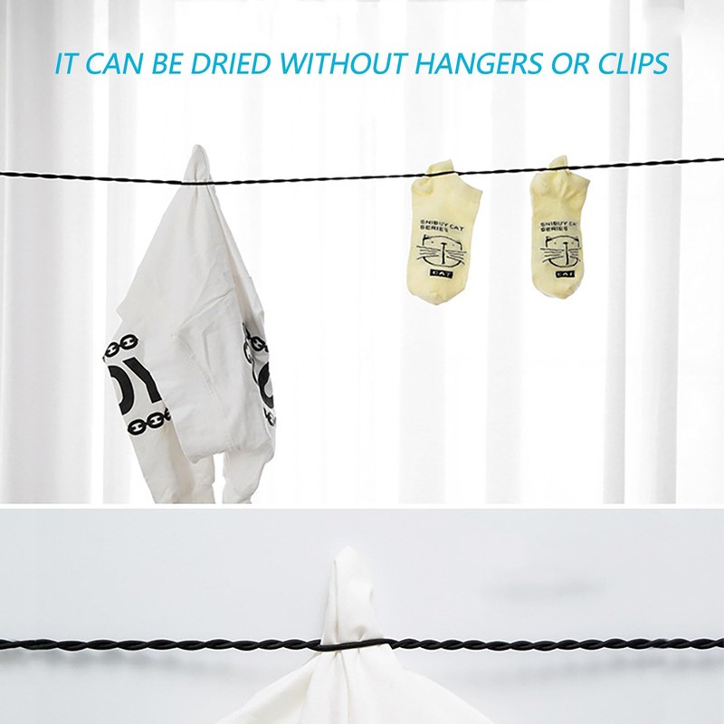 Portable Travel Clothes Washing Line Clothesline Extendable Elastic Clothesline Cup