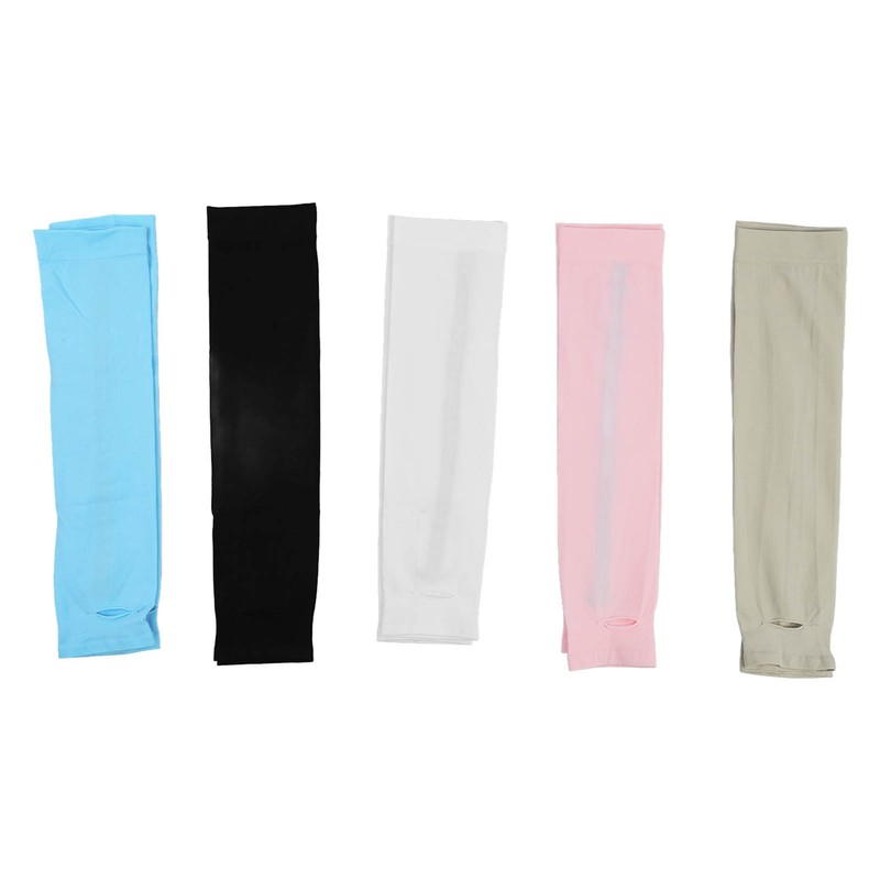5 Pairs Ice Silk Arm Sleeves Sun Protection UV Protection