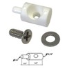 White Nylon Hinge Bushing Pin Kit 3/8" Diameter for Continuous