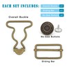 Enosea 4 Sets Overall Buckles Replacement, Metal Overall Suspender Dungaree
