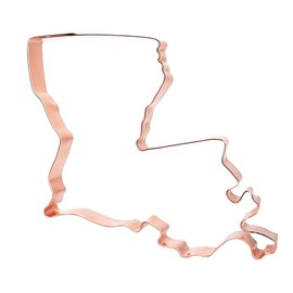 The Fussy Pup Louisiana Cookie Cutter – Handcrafted in USA - 4.25 Inch Copper Pelican State Gift