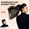 TESSHAIR Claw Clip Ponytail Extension - Human Hair, 18 Inch,