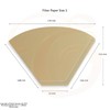 500 Size 3/102 Coffee Filter Paper Cones, Unbleached by EDESIA