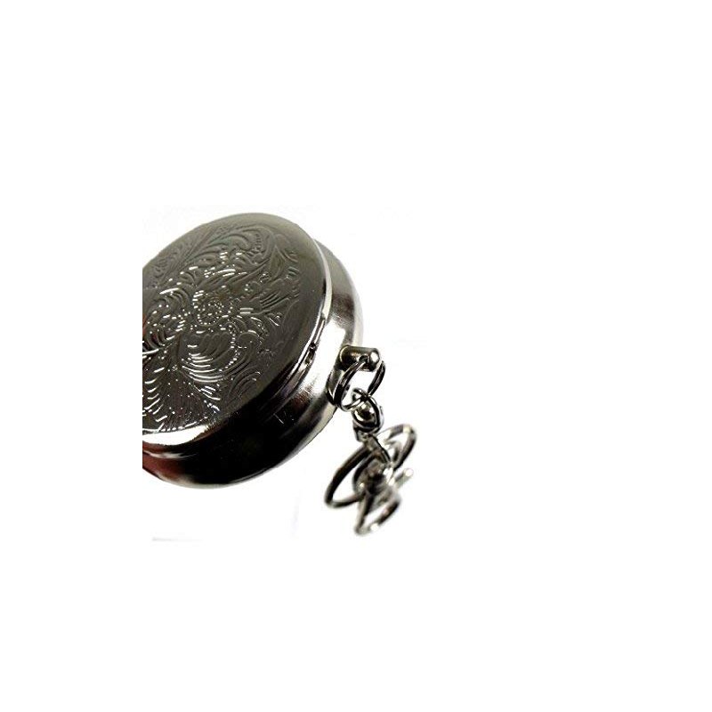 SmartDealsPro Circular de acero inoxidable llavero cenicero de bolsillo de