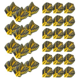 WINMAU Prism Alpha Black & Yellow Dart Flights - 10 sets per pack (30 dart flights in total)
