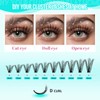 Individual Eyelashes,Cluster Lashes D Curl 200Pcs 30D Lash Extension,Soft Wispy
