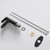 Matte Black Single Handle Bathroom Faucet 9/16\" Hoses Deck Mounted