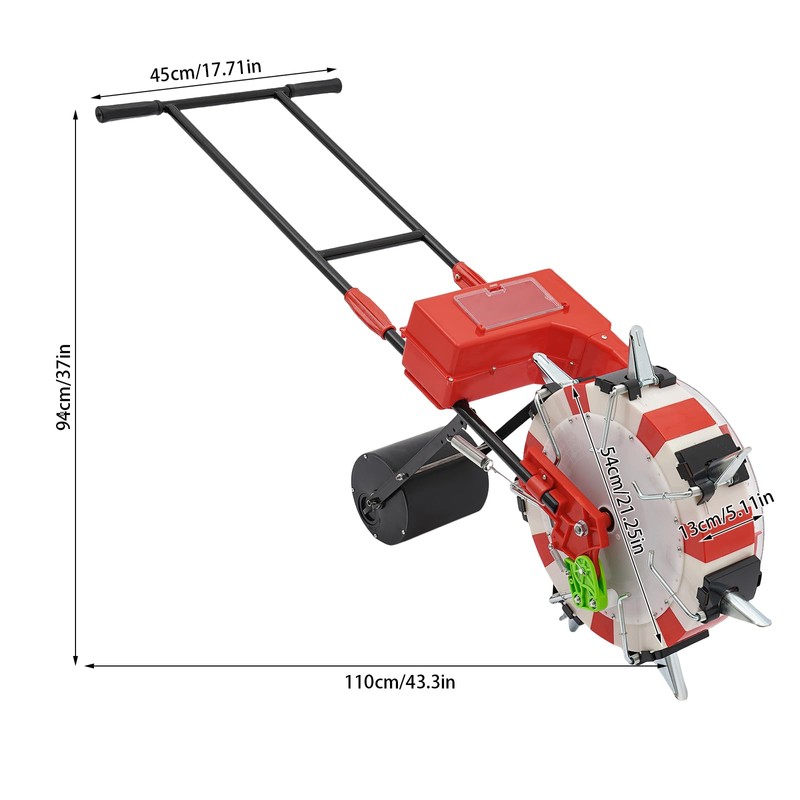 siohdagu Manual Garden Seeder, Garden Push Seeder Planter with 7