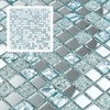 Mijaro 6 Sheets Peel and Stick Silver Square Flat Mirror