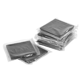 Nikou Pack of 10 Activated Carbon Filters 13 cm x 13 cm for Soldering, Cooker Hood, Carbon Filter, Filter Wadding Smoke Absorber, Smoke Extractor (Black)