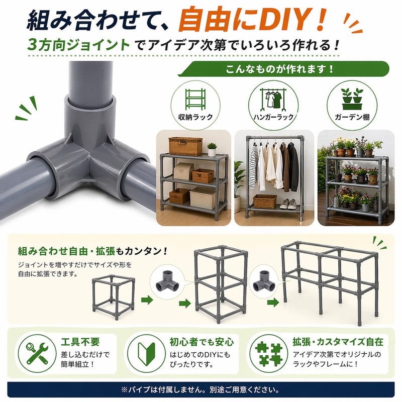 Sazanore PVC Pipe Joint, 3 Way Welbo Fitting, UPVC, Gray,