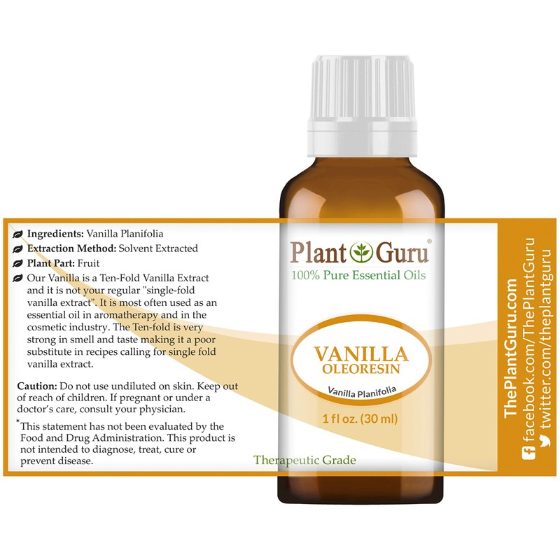 Vanilla Oleoresin Essential Oil 1 oz / 30 ml 100%