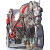 SS11122 White Horse Drawn Carriage Stand in Cardboard Cutout Standee