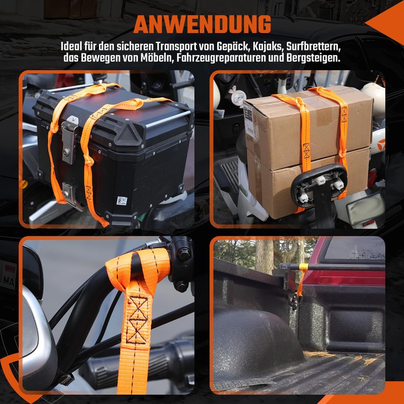GEARMONSTER 4 x Lashing Loops, Double Loops, Belt Loops, 30