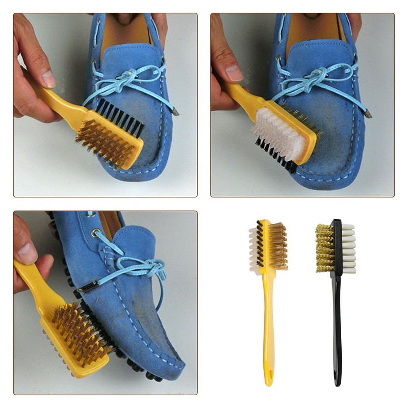 2 Pieces Of Shoe Cleaning Brush, Three-Sided Shoe Brush, Shoe