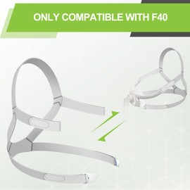 MEDICOLOR Head Strap for Airfit F40 with CPAP Magnetic Clips, Adjustable & Soft Strap Replacement for Secure Fit and Comfort