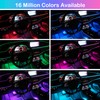 Interior Car LED Strip Lights, RGB 6 in 1 Ambient